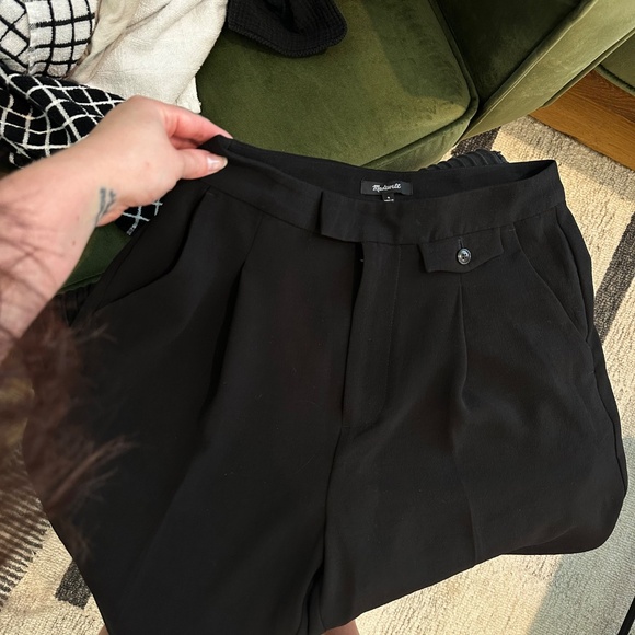 MadeWell Rosedale High-Rise Straight Pant in Crepe True Black size 4 - Picture 7 of 8